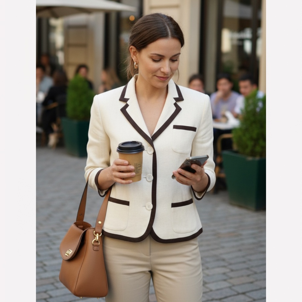 EUC LAUREN RALPH LAUREN LINEN BLAZER
